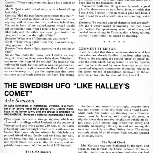 Svensson,UFO-comet 1979,Sweden,FSR83V29N2 - Imagen 1