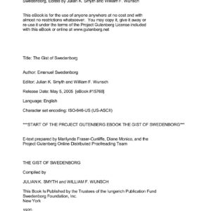 Swedenborg Gist Anthology