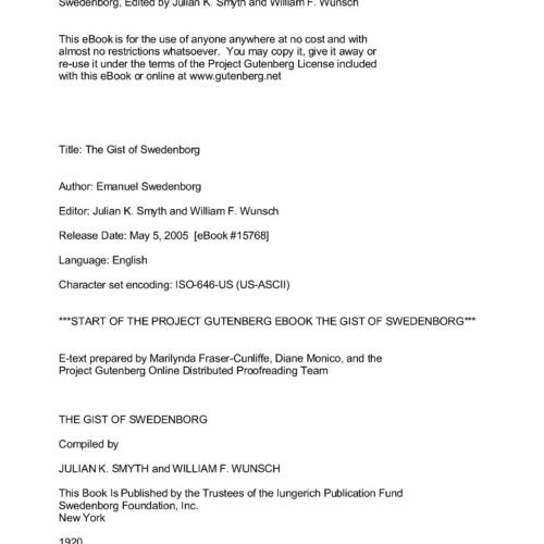 Swedenborg Gist Anthology - Imagen 1