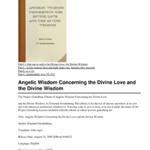 Swedenborg,Angelic wisdom concerning divine love