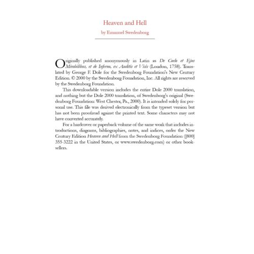 Swedenborg,Emanuel,Heaven and hell - Imagen 1