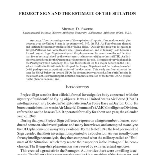 Swords,Project Sign,Estimate of the Situation - Imagen 1