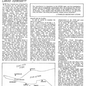 Sydeserff,UFOs 1977,Scotland,FSR78V24N3