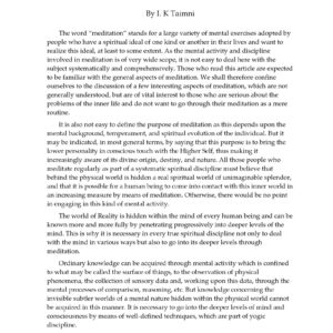 Taimni,Aspects of Meditation
