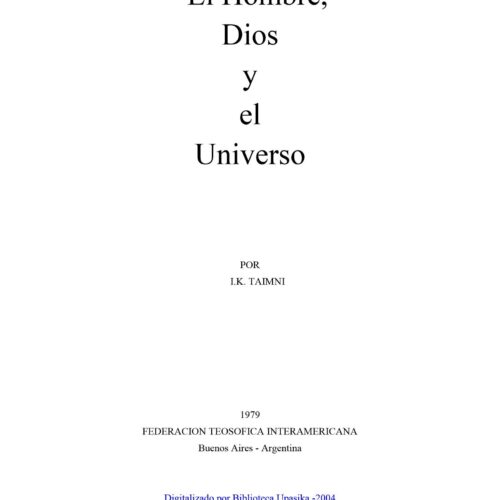 Taimni,El Hombre,Dios y el Universo - Imagen 1