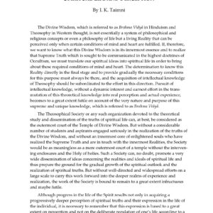 Taimni,Spiritual Life and Perception