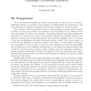 Teilhard de Chardin,Cristologia y evolucion
