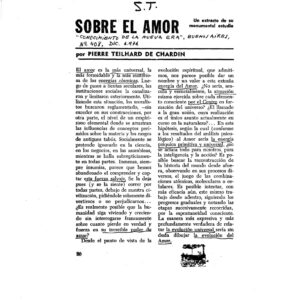 Teilhard de Chardin,El Amor