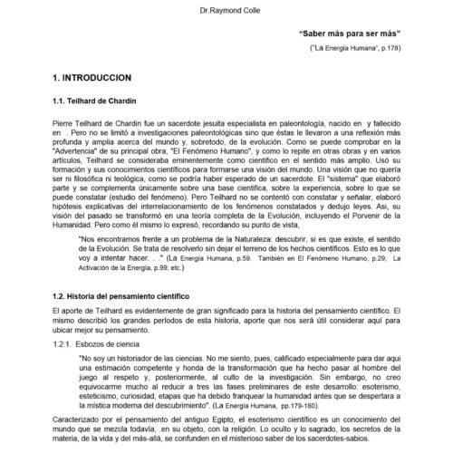 Teilhard de Chardin,La ciencia como deber moral,Raymond Colle - Imagen 1