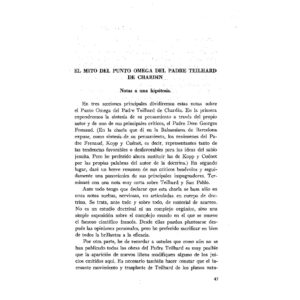 Teilhard de Chardin,Punto Omega