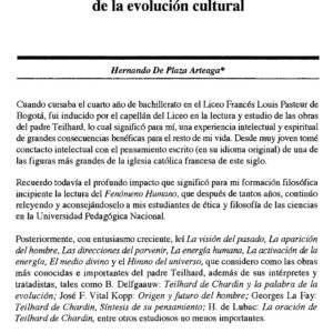 Teilhard de Chardin,Una vision dinamica de la evolucion,Hernando de Plaza