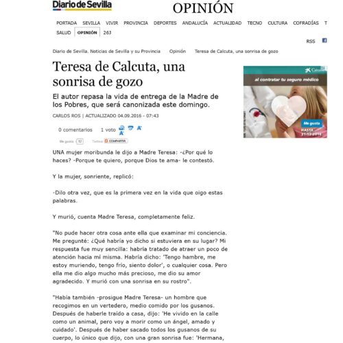 Teresa de Calcuta,una sonrisa de gozo,Carlos Ros - Imagen 1