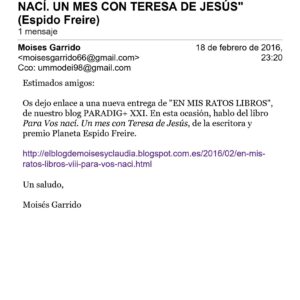 Teresa de Jesus,Moises Garrido