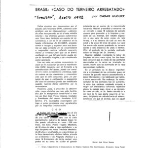 Ternero secuestrado en 1970,Brasil