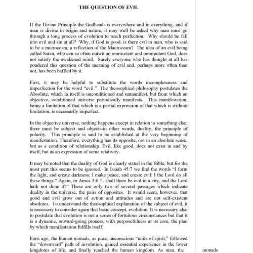 The question of evil - Imagen 1