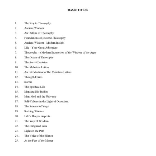 Theosophical Books List in Australia - Imagen 1