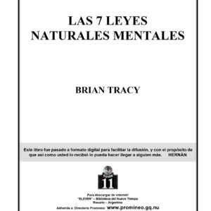 Tracy,Las 7 Leyes Naturales Mentales