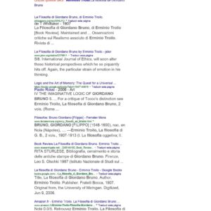 Troilo,Erminio,La filosofia de Giordano Bruno 1907