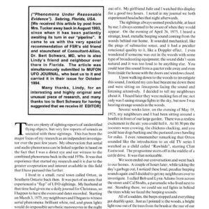 Tucker,Sound in UFO Encounters,FSR1995V40N4