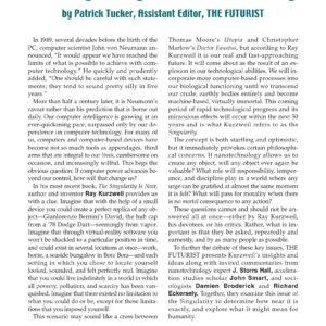 Tucker,The singularity and human destiny