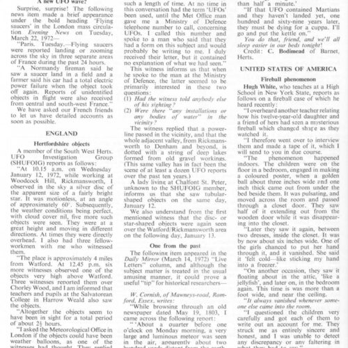 UFO 1803,Cambridge,FSR72V18N2 - Imagen 1