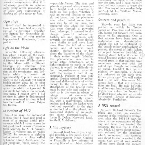 UFO 1912,Mato Grosso,FSR 1960 V6N1 - Imagen 1