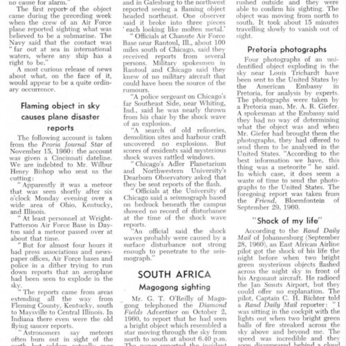 UFO 1960,Ohio,plane disaster,FSR61V7N1 - Imagen 1
