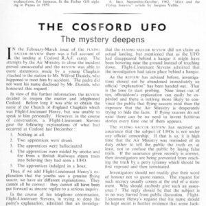 UFO 1963,R.A.F. Base,England,FSR64V10N3