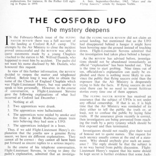 UFO 1963,R.A.F. Base,England,FSR64V10N3 - Imagen 1