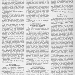 UFO 1965 at school,USA,FSR66V12N3