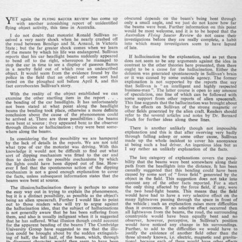 UFO 1966 bent headliht,Australia,FSR66V12N5 - Imagen 1