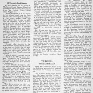 UFO 1967 kills man,Venezuela,FSR66V12N6
