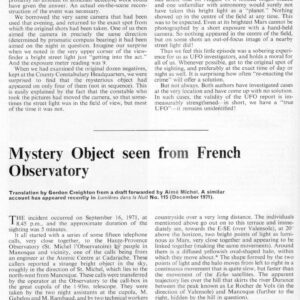 UFO 1971,France Observatory,FSR-CH 1972 N 9