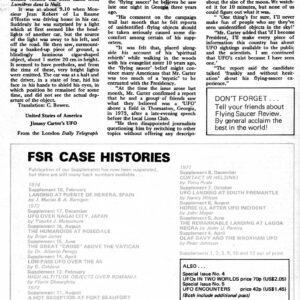 UFO 1973 Georgia,Jimmy Carter,FSR76V22N2