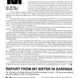 UFO 1993,Sardinia,FSR1994V39N1