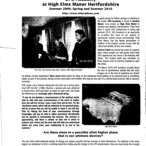 UFO Academy in Britain,2009-2010,FSR201oV54N2 - Imagen 1