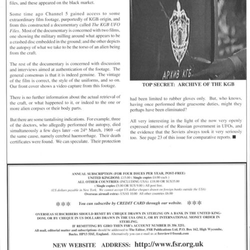 UFO Crash 1969,Russia,FSR2003V48N1 - Imagen 1