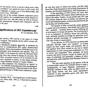 UFO Experiences,Dr.R.LeoSprinkle