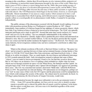 UFO Phenomenon History