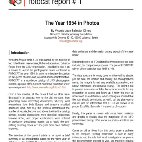 UFO Photos 1954,Ballester Olmos - Imagen 1