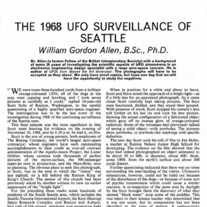 UFO Photos 1968,Seattle,FSR-SI 1969 N 2,Beyond Condon