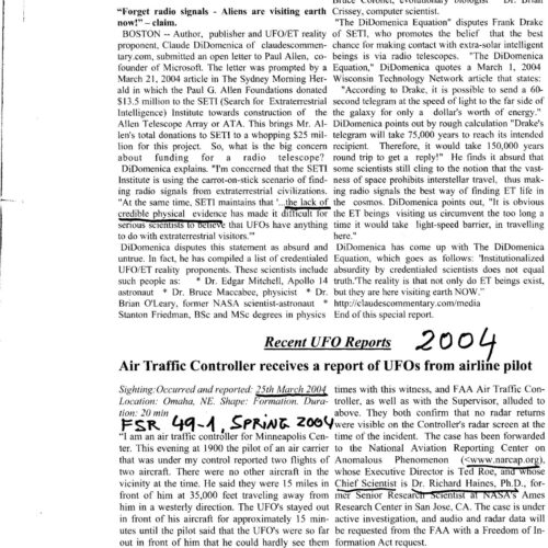 UFO Photos in 2004,FSR2004V49N1 - Imagen 1