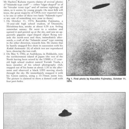 UFO Photos in Japan,FSR1985,V31,N1 - Imagen 1