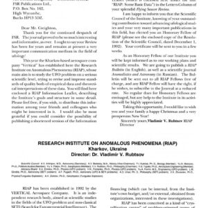 UFO Research in Ukraine,FSR1993V38N3