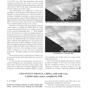 UFO Status in France,China and USA,FSR2003V48N3