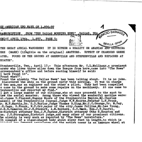 UFOs 1896-97,Airship-2 - Imagen 1