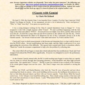 UFOs 1964,Gemini Titan II launch missile