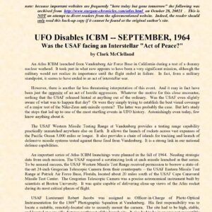 UFOs 1964,Misiles nucleares