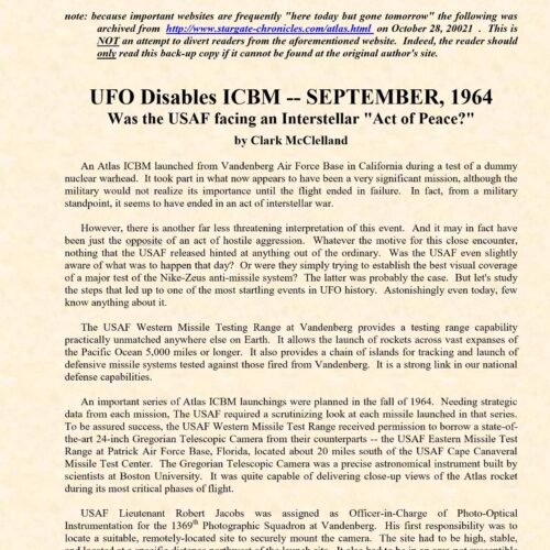 UFOs 1964,Misiles nucleares - Imagen 1