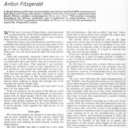UFOs 1969-70,South Africa-Texas,FSR69V15N3 - Imagen 1